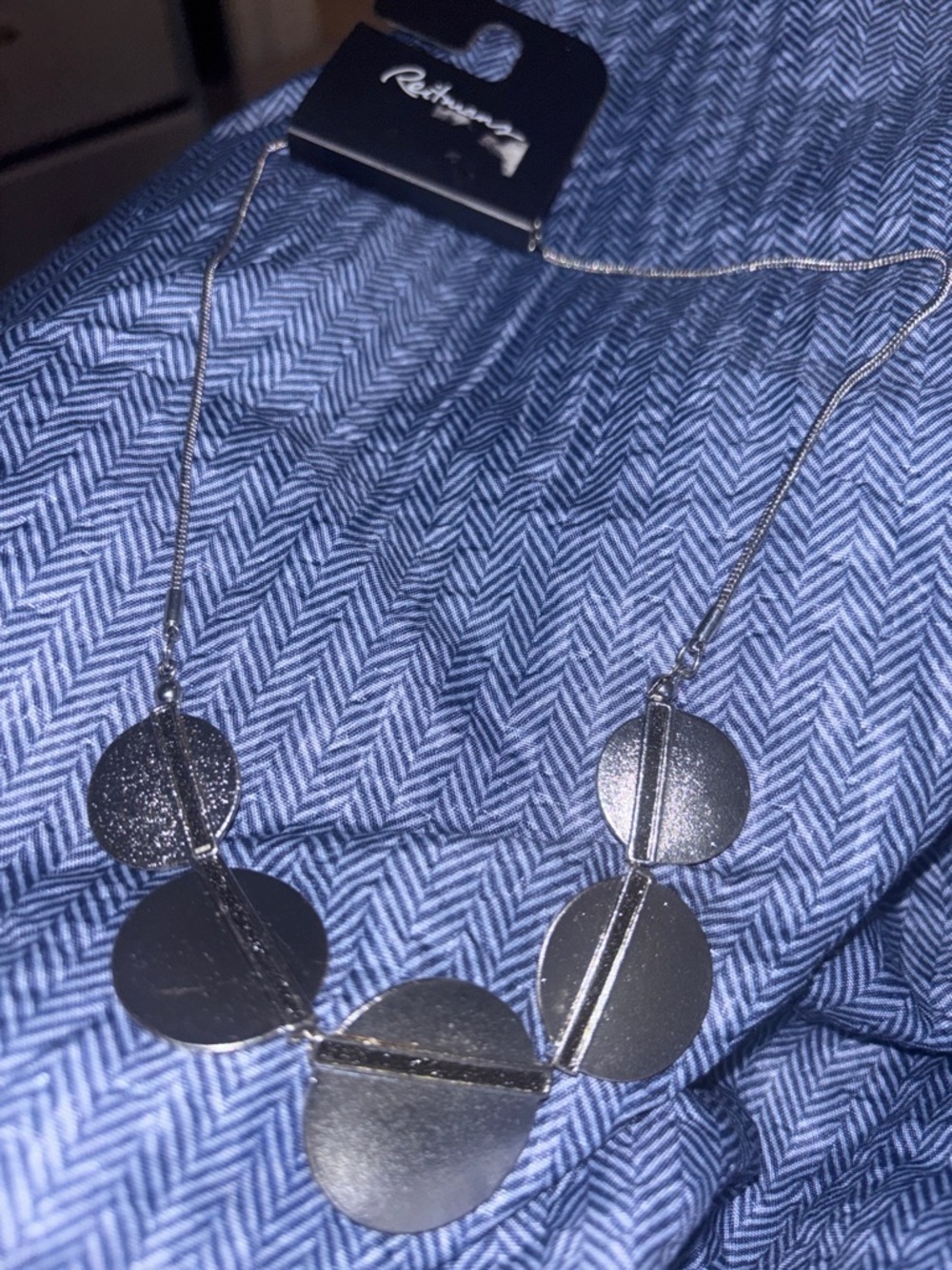 Reitmans Silver Multi-Disc Pendant Necklace